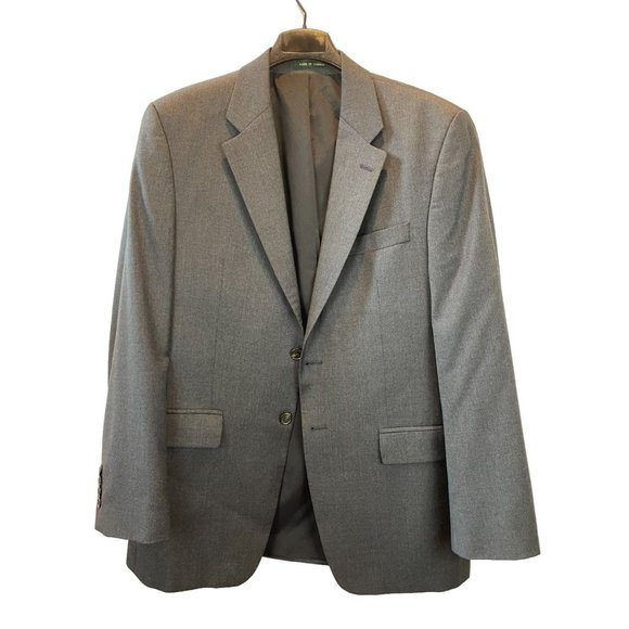 Lauren Ralph Lauren Mens Suit Blazer Coat Single Breasted Long Sleeve Gray 40R - Picture 1 of 6